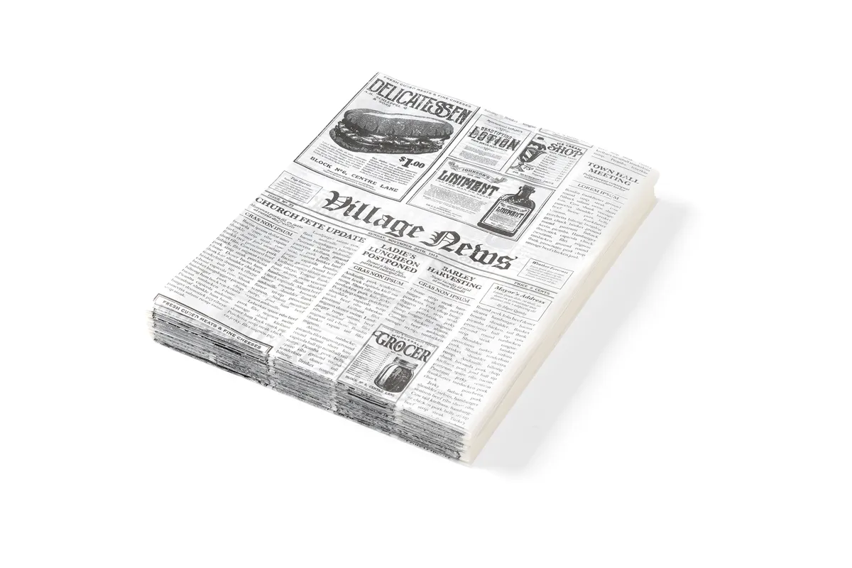 Papier pergaminowy, wydruk gazety, 500 szt., 200x250mm Hendi 678121