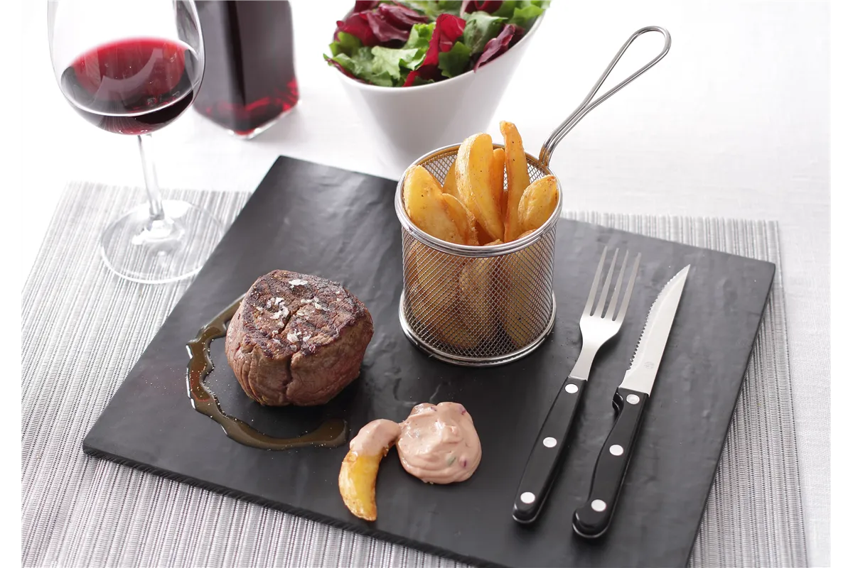 Koszyk miniaturowy do smażonych przekąsek, 90x90x90mm Hendi 426449