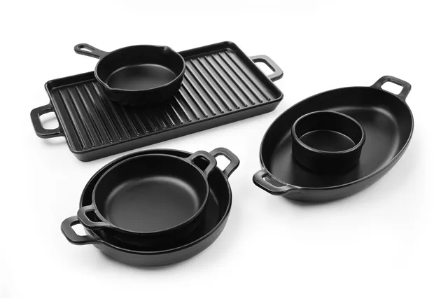 Rondelek czarny mini owalny Little Chef, czarny, 263x140x37mm Fine Dine 564554
