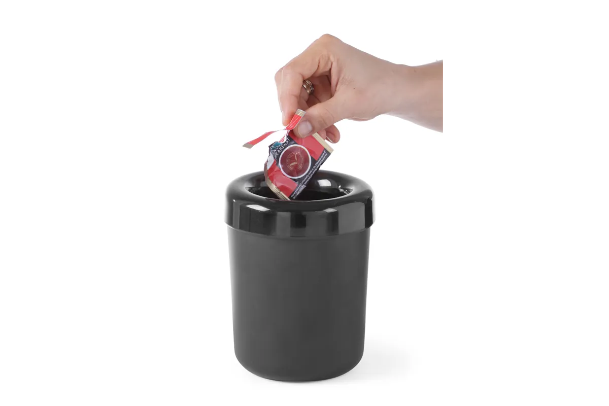 Śmietniczka stołowa/pojemnik na sztućce, czarny, ⌀130x160mm Hendi 421574