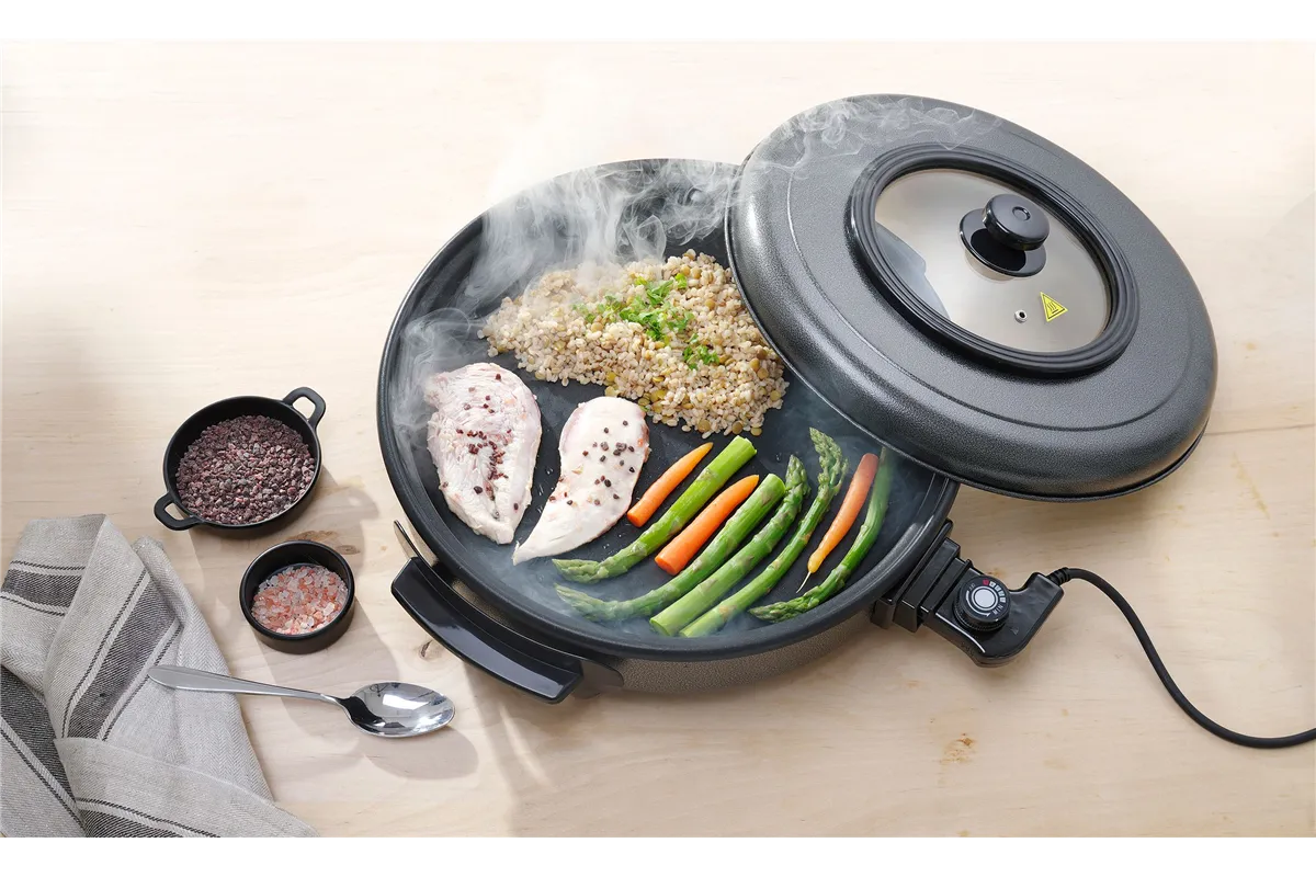 Multipatelnia elektryczna, multipatelnia 400x50 mm, 230V/1400W, ⌀400x190mm Hendi 239506