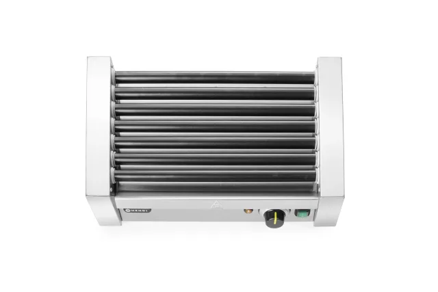Podgrzewacz rolkowy do parówek jednostrefowy, 7 rolek, 230V/740W, 525x365x176mm Hendi 268506