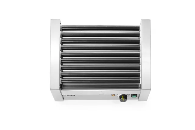 Podgrzewacz rolkowy do parówek jednostrefowy, 9 rolek, 230V/940W, 520x425x175mm Hendi 268605