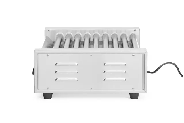 Podgrzewacz rolkowy do parówek jednostrefowy, 9 rolek, 230V/940W, 520x425x175mm Hendi 268605