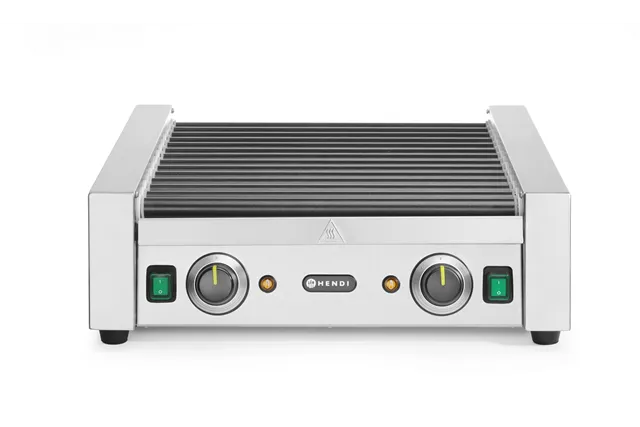 Podgrzewacz rolkowy do parówek dwustrefowy, 14 rolek, 230V/1480W, 520x650x176mm Hendi 268735