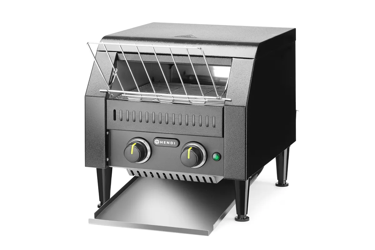 Toster przelotowy podwójny, czarny, 230V/2240W, 418x368x415mm Hendi 261354