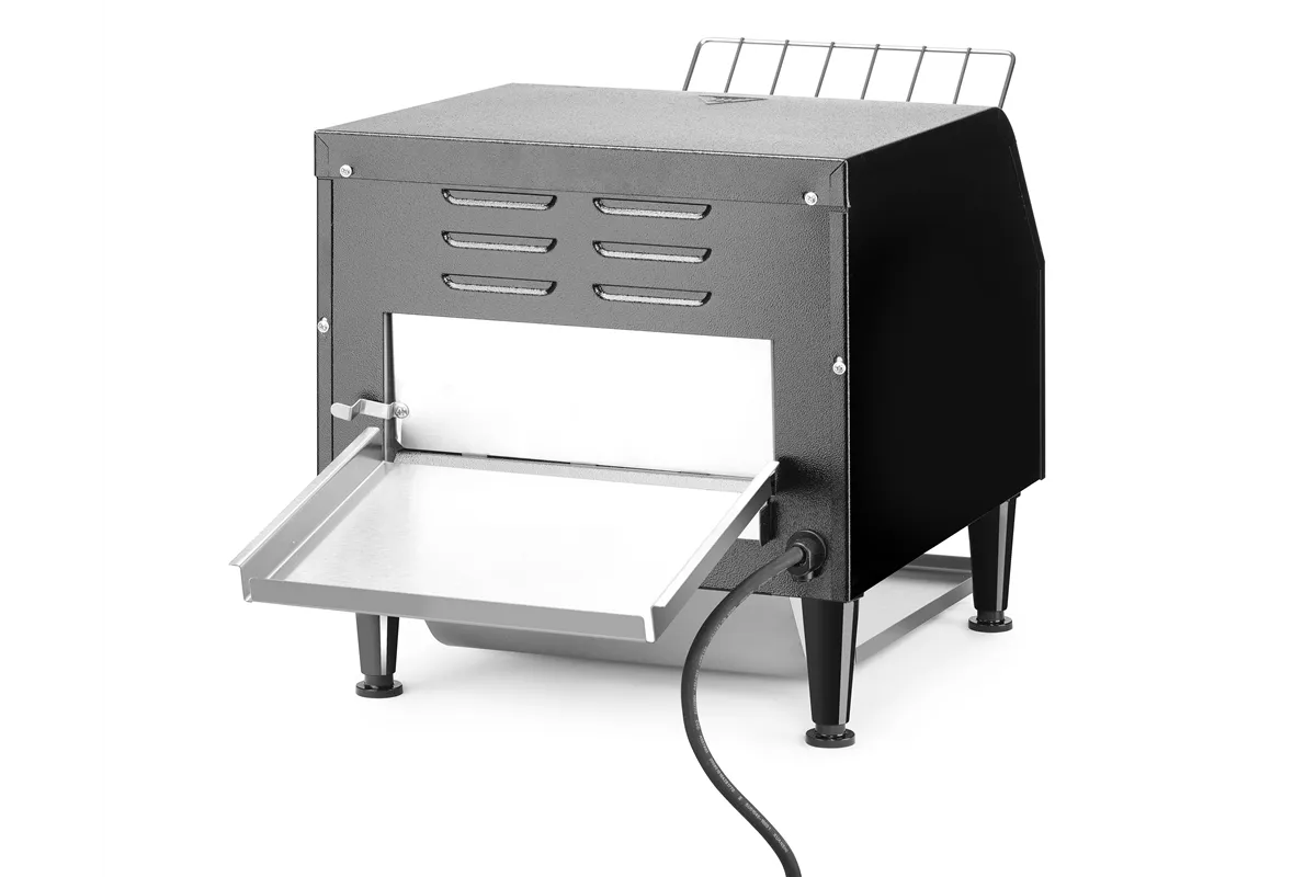 Toster przelotowy podwójny, czarny, 230V/2240W, 418x368x415mm Hendi 261354