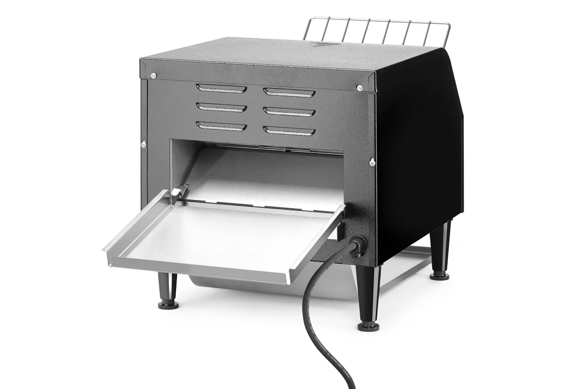 Toster przelotowy podwójny, czarny, 230V/2240W, 418x368x415mm Hendi 261354