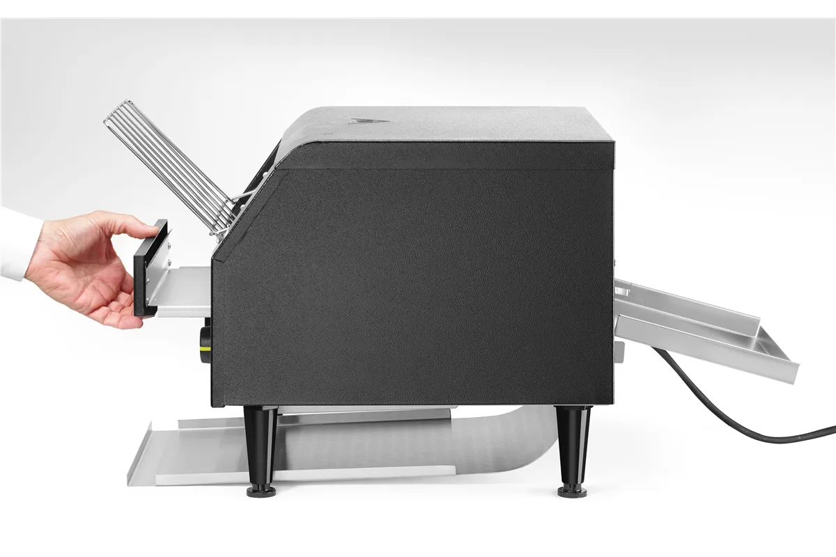 Toster przelotowy podwójny, czarny, 230V/2240W, 418x368x415mm Hendi 261354