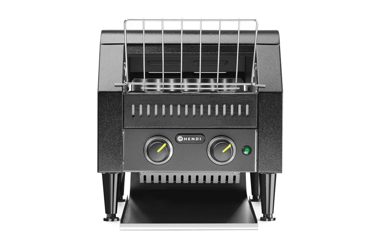 Toster przelotowy podwójny, czarny, 230V/2240W, 418x368x415mm Hendi 261354