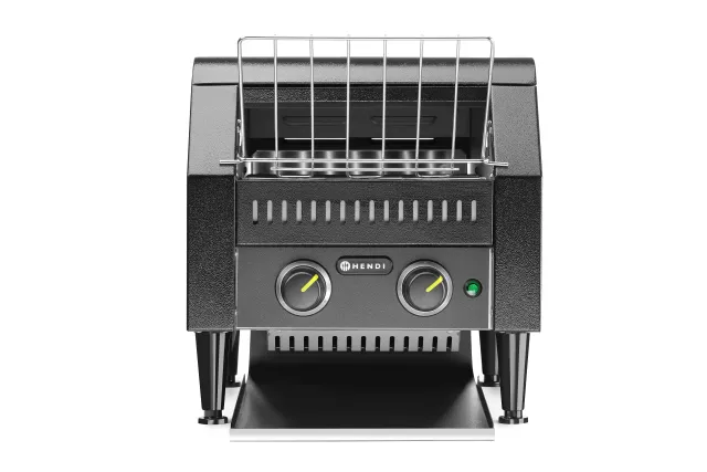 Toster przelotowy podwójny, czarny, 230V/2240W, 418x368x415mm Hendi 261354