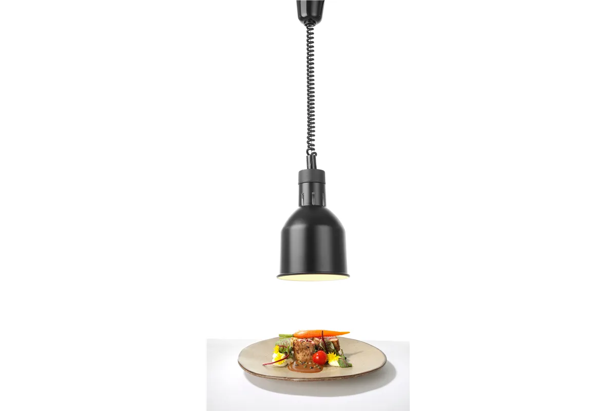 Lampa do podgrzewania potraw wisząca, cylindryczna, czarny, 230V/250W, ⌀175x250mm Hendi 273852