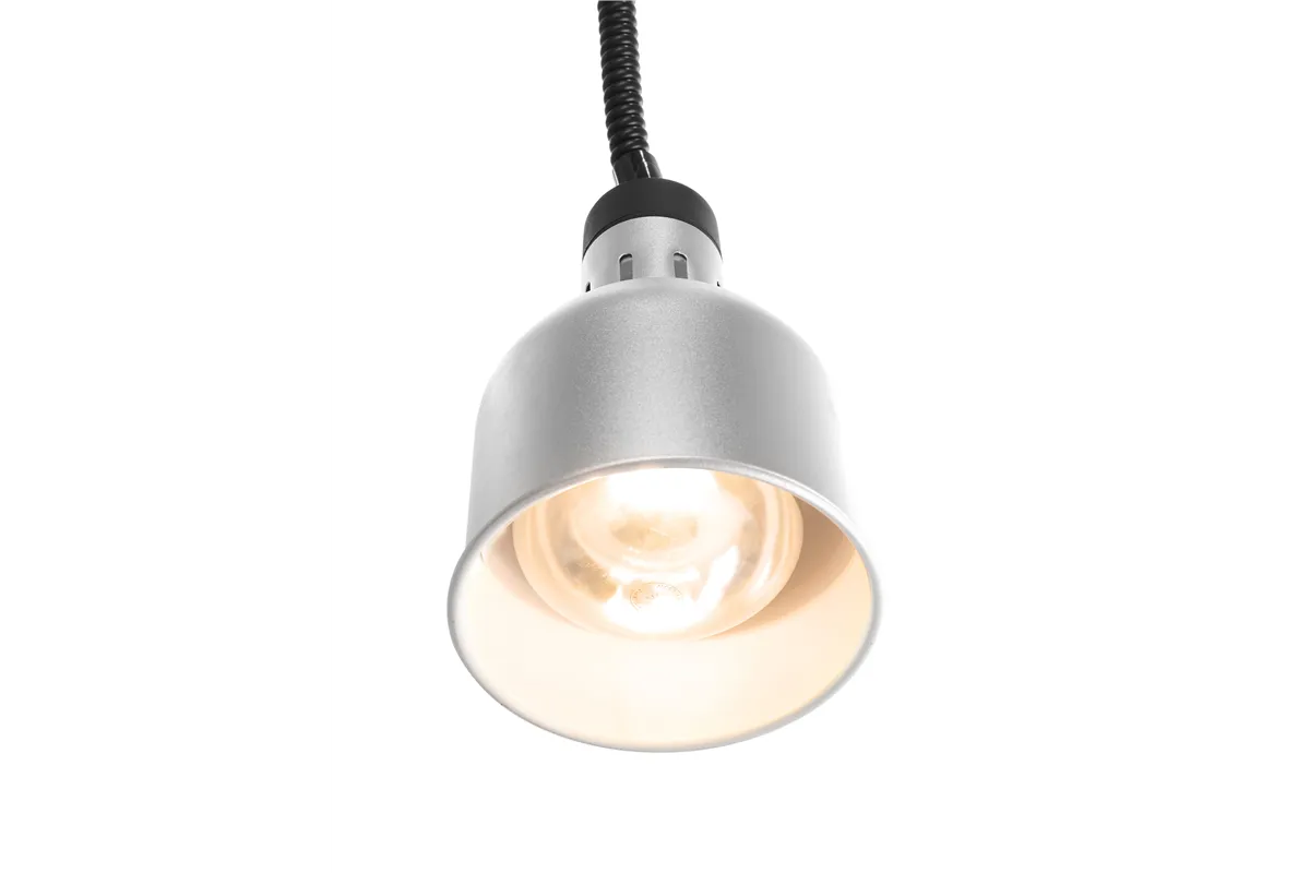 Lampa do podgrzewania potraw wisząca, cylindryczna, srebrny, 230V/250W, ⌀175x250mm Hendi 273883