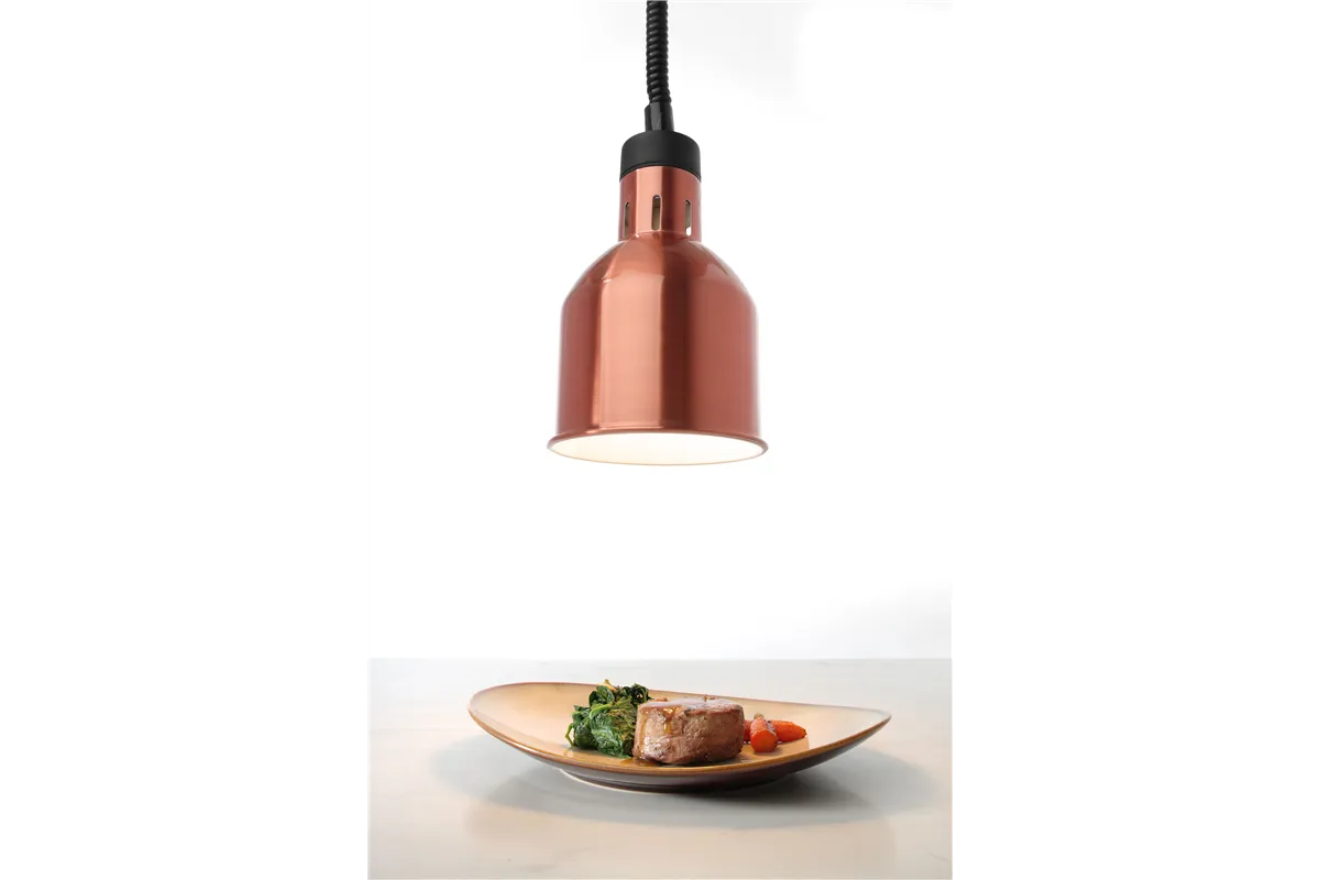 Lampa do podgrzewania potraw wisząca, cylindryczna, miedziany, 230V/250W, ⌀175x250mm Hendi 273890
