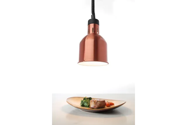 Lampa do podgrzewania potraw wisząca, cylindryczna, miedziany, 230V/250W, ⌀175x250mm Hendi 273890