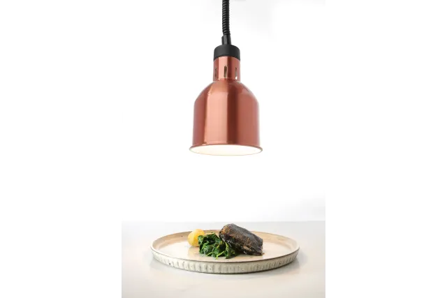 Lampa do podgrzewania potraw wisząca, cylindryczna, miedziany, 230V/250W, ⌀175x250mm Hendi 273890
