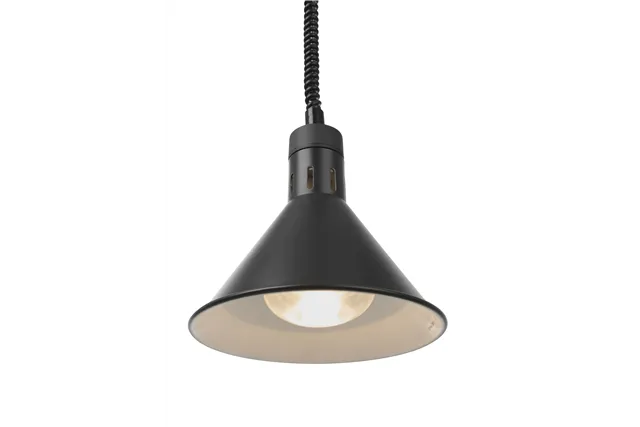 Lampa do podgrzewania potraw wisząca, stożkowa, czarny, 230V/250W, ⌀275x250mm Hendi 273845