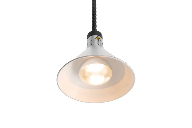 Lampa do podgrzewania potraw wisząca, stożkowa, srebrny, 230V/250W, ⌀275x250mm Hendi 273869