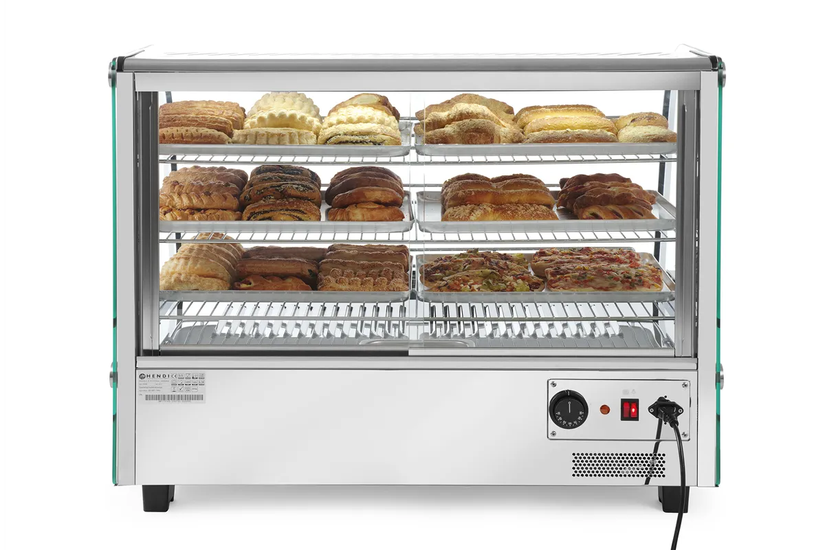 Witryna grzewcza nastawna, 160 litrów, 230V/1500W, 885x570x680mm Hendi 233733