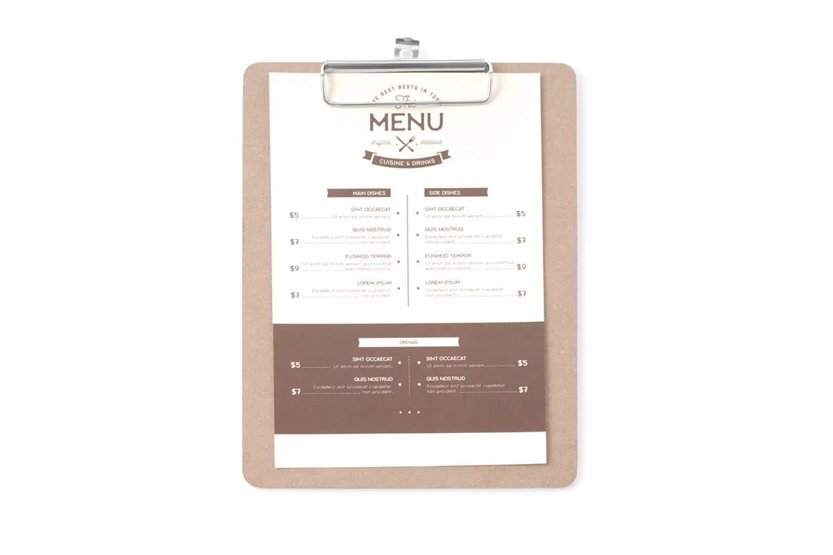Podkładka pod kartę menu, 185x245mm Hendi 664162