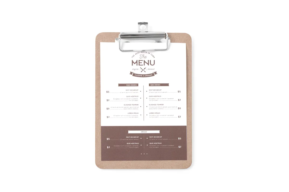 Podkładka pod kartę menu, 125x180mm Hendi 664179