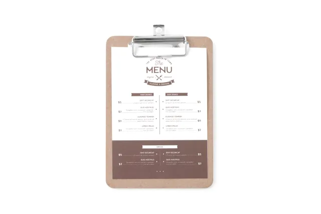Podkładka pod kartę menu, 125x180mm Hendi 664179