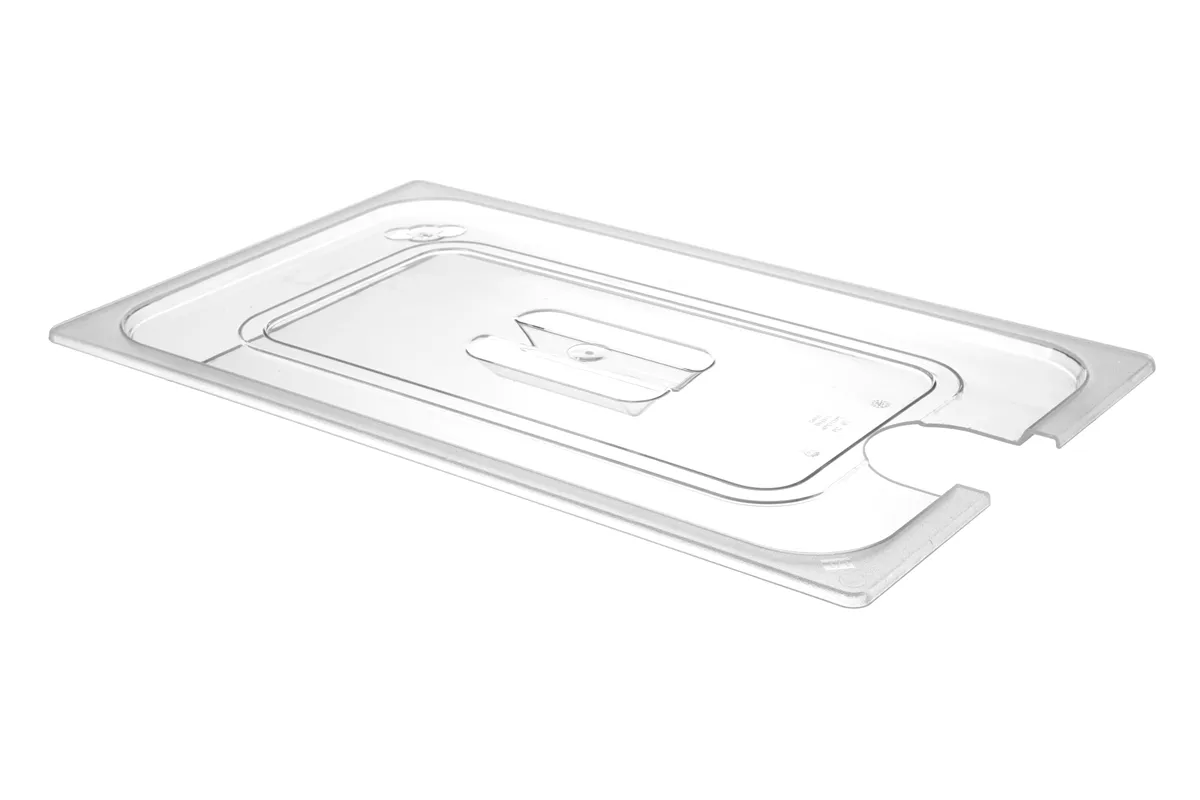Pokrywka do pojemników GN z poliwęglanu z wycięciem na cyrkulator sous-vide, GN 1/1, transparentny, 530x325mm Hendi 864203