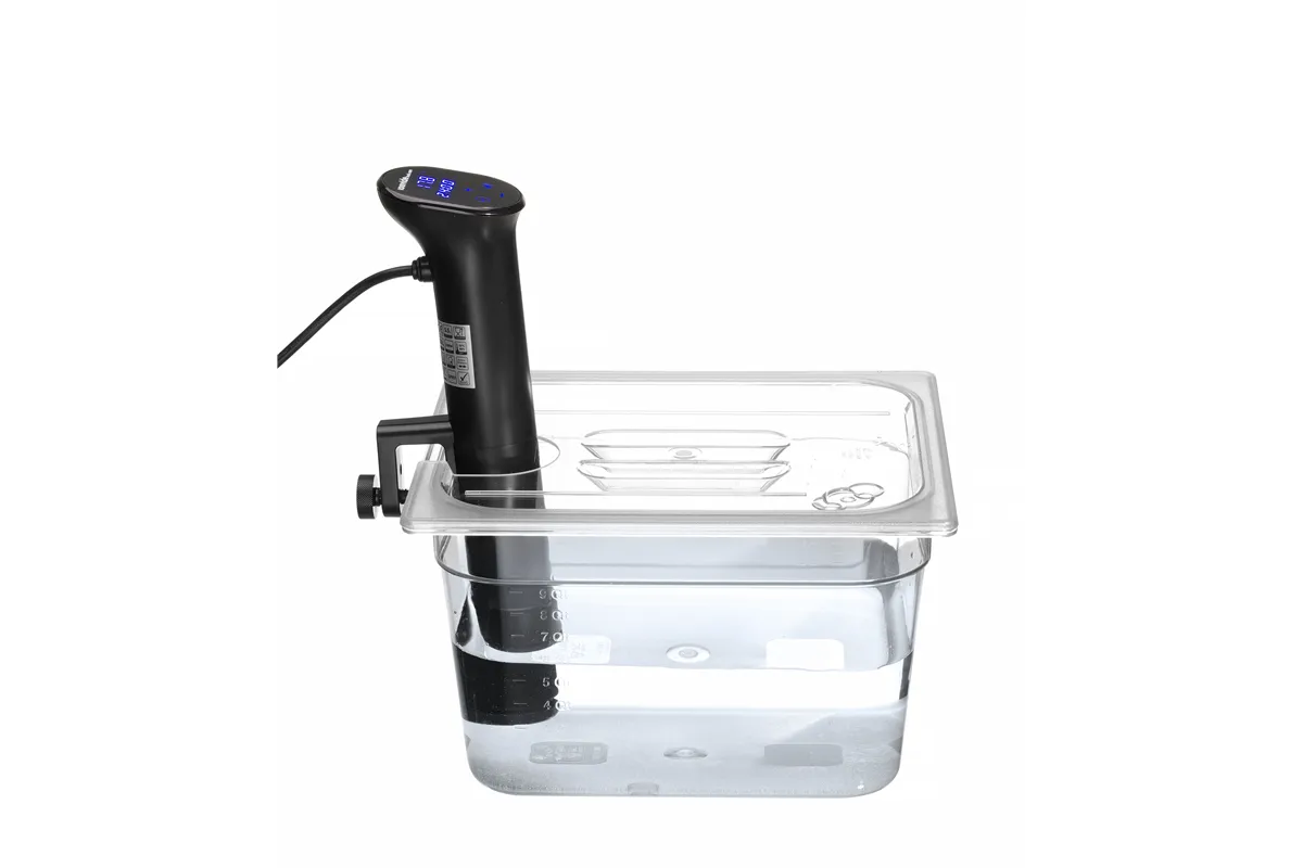 Pokrywka do pojemników GN z poliwęglanu z wycięciem na cyrkulator sous-vide, GN 1/2, transparentny, 265x325mm Hendi 864210