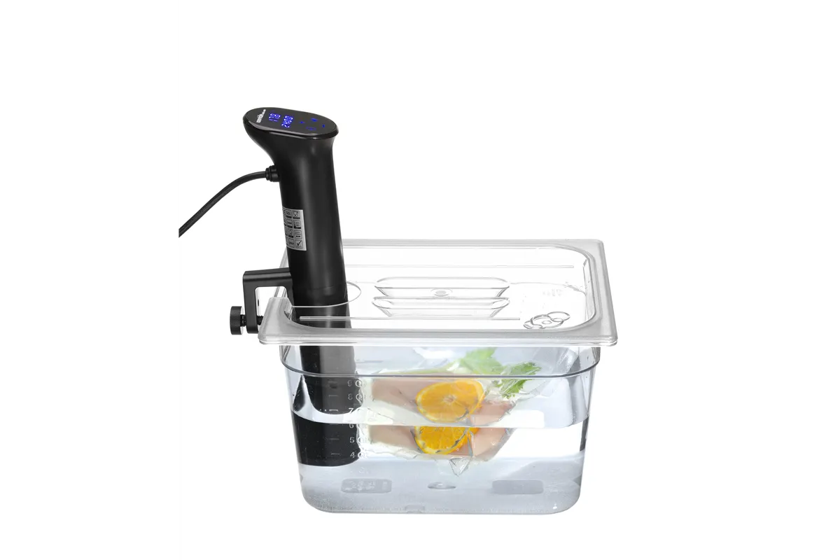 Pokrywka do pojemników GN z poliwęglanu z wycięciem na cyrkulator sous-vide, GN 1/2, transparentny, 265x325mm Hendi 864210