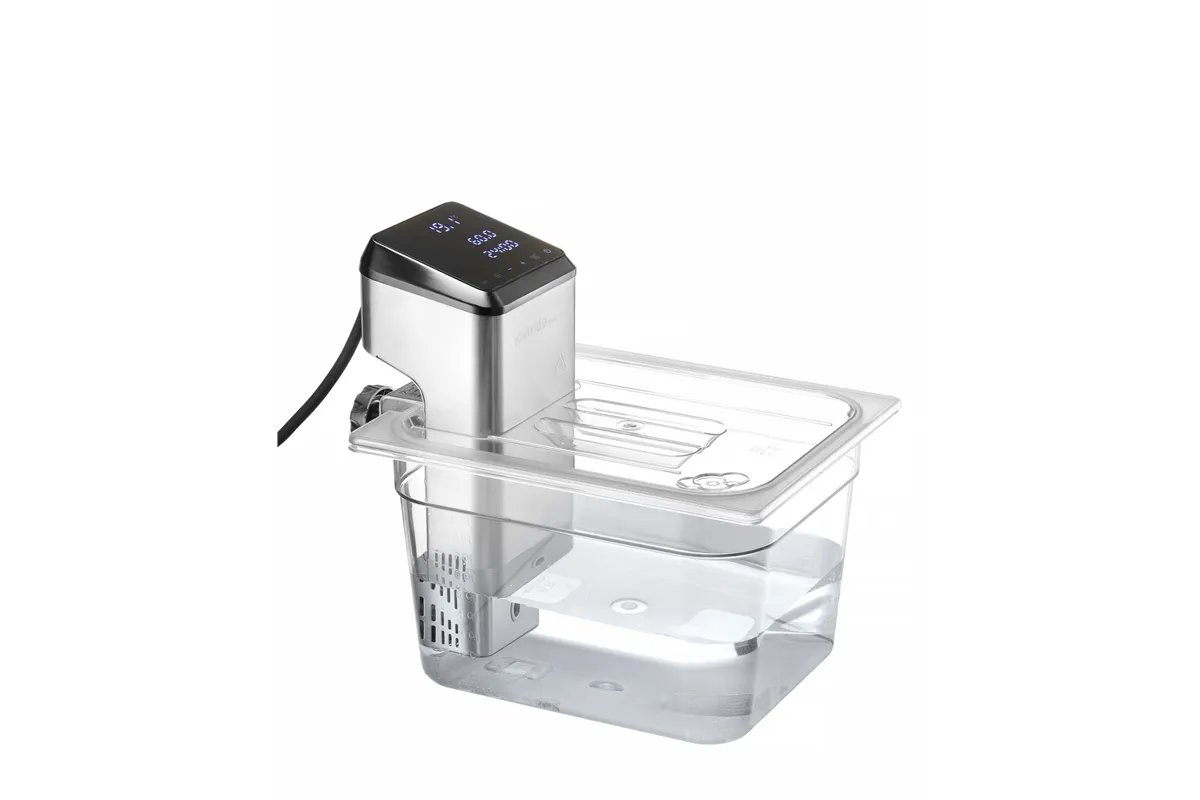 Pokrywka do pojemników GN z poliwęglanu z wycięciem na sous vide, GN 1/2, transparentny, 265x325mm Hendi 864234