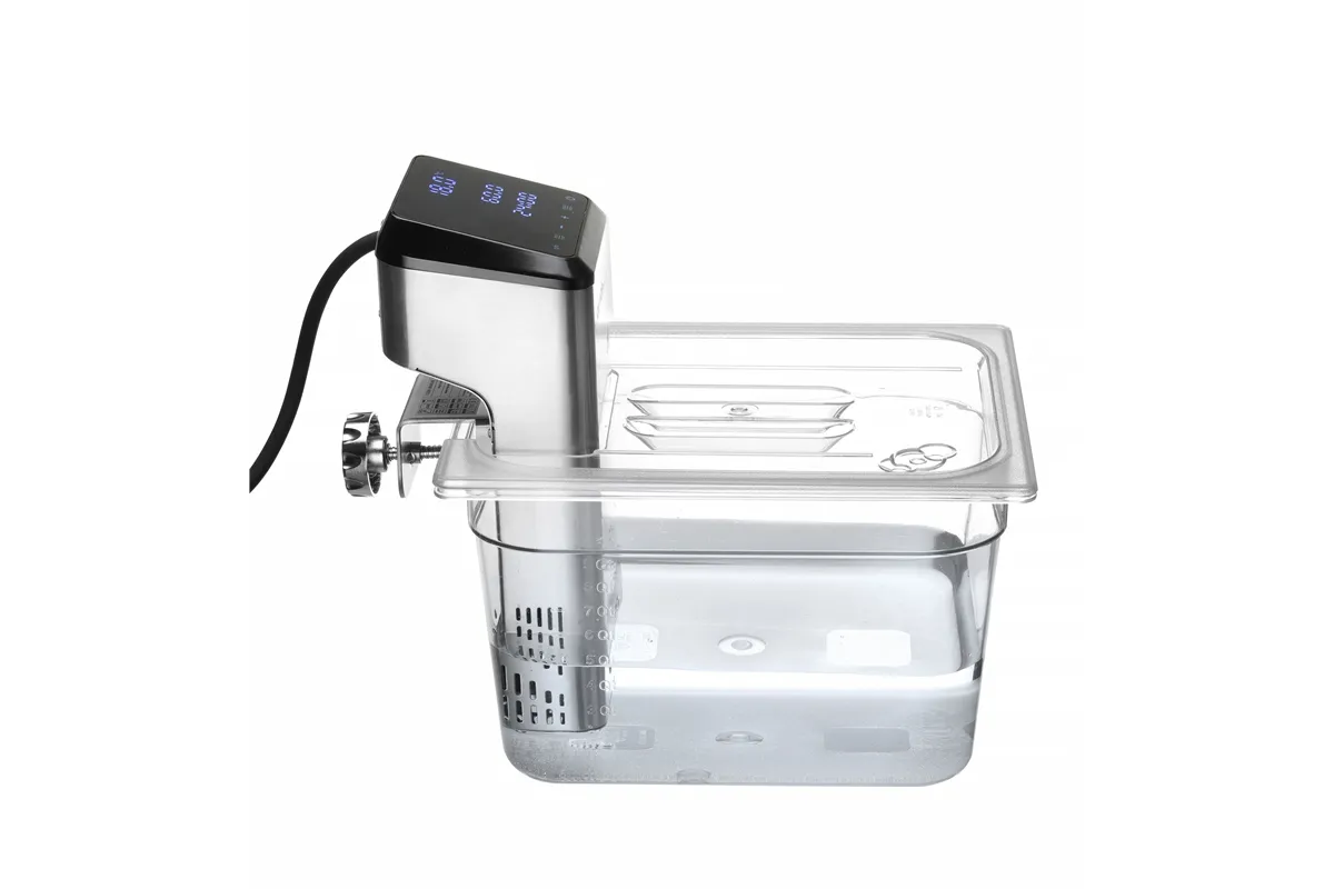 Pokrywka do pojemników GN z poliwęglanu z wycięciem na sous vide, GN 1/2, transparentny, 265x325mm Hendi 864234