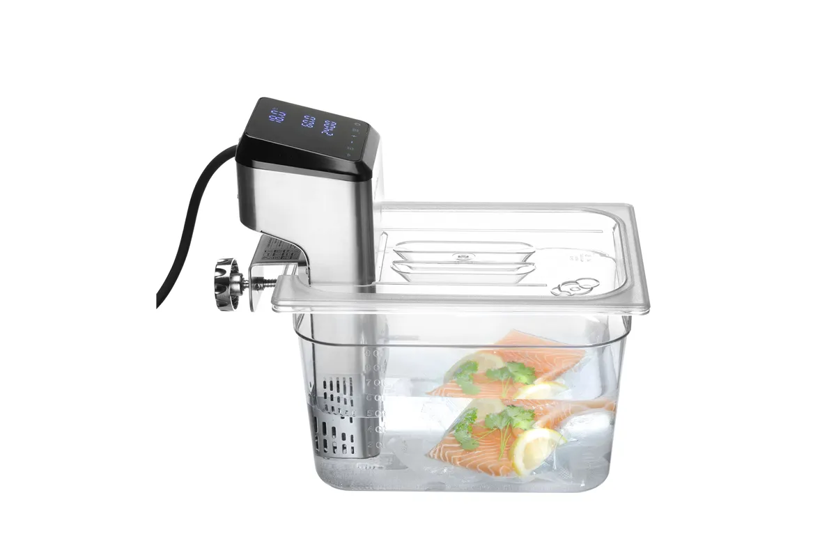 Pokrywka do pojemników GN z poliwęglanu z wycięciem na sous vide, GN 1/2, transparentny, 265x325mm Hendi 864234