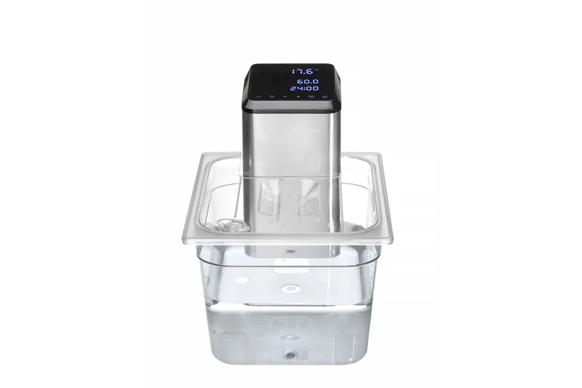 Pokrywka do pojemników GN z poliwęglanu z wycięciem na sous vide, GN 1/2, transparentny, 265x325mm Hendi 864234