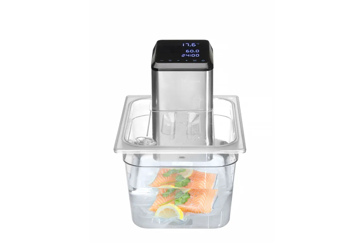 Pokrywka do pojemników GN z poliwęglanu z wycięciem na sous vide, GN 1/2, transparentny, 265x325mm Hendi 864234