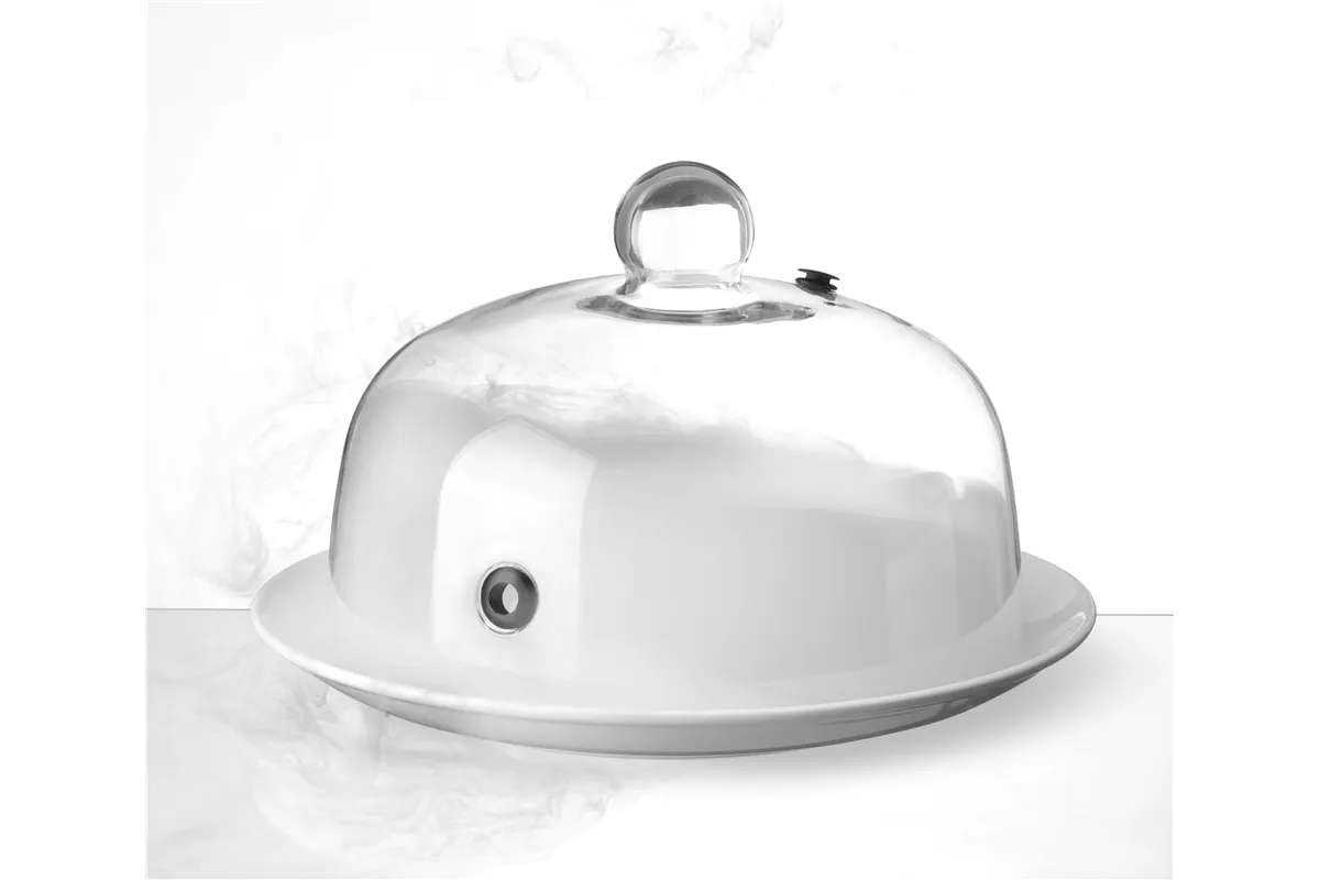 Kopułka szklana z otworem wentylacyjnym, Kopułka szklana szeroka, ⌀260x175mm Hendi 199664