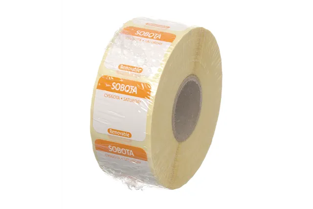 Etykiety Food Safety na każdy dzień tygodnia – wielorazowe, Sobota, pomarańczowy, 1000 szt., 25x25mm Hendi 850121