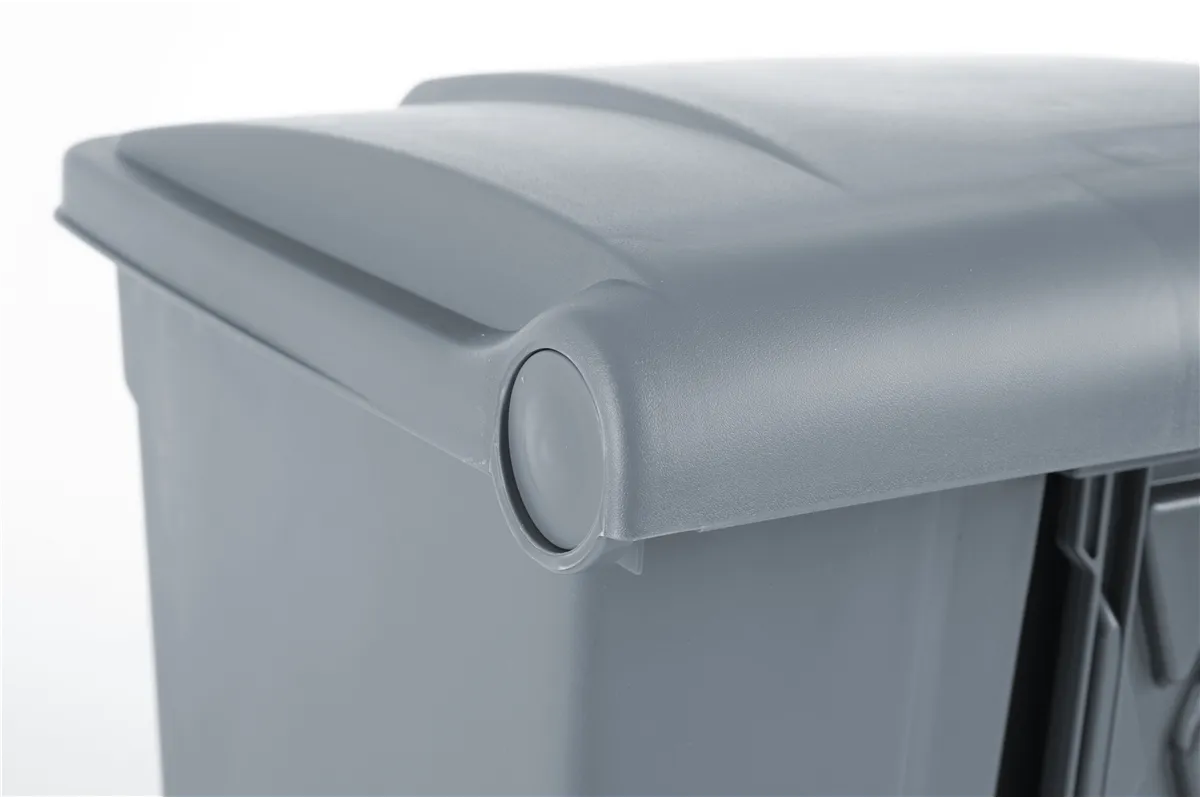 Pojemnik na odpady z pedałem, 68L, jasnoszary, 490x410x660mm AmerBox 691151