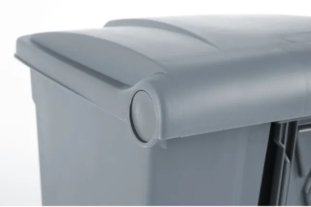 Pojemnik na odpady z pedałem, 68L, jasnoszary, 490x410x660mm AmerBox 691151