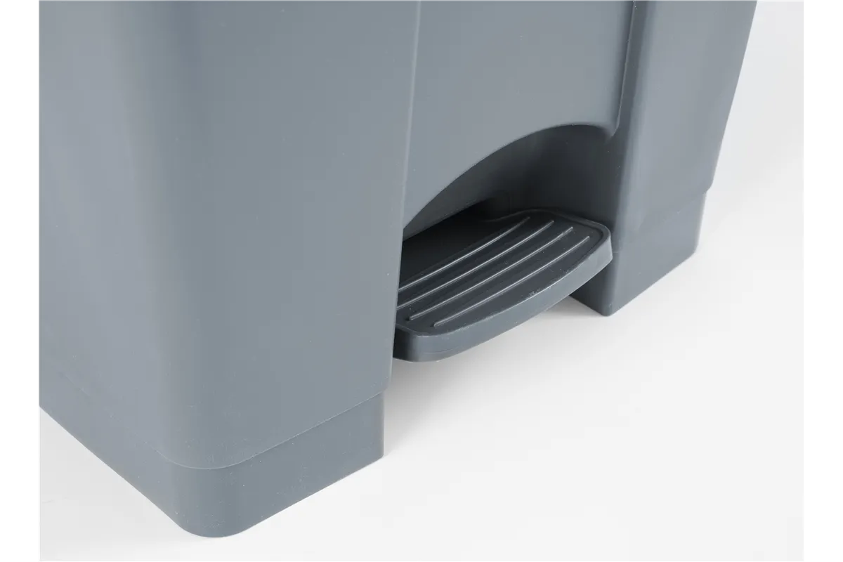 Pojemnik na odpady z pedałem, 68L, jasnoszary, 490x410x660mm AmerBox 691151