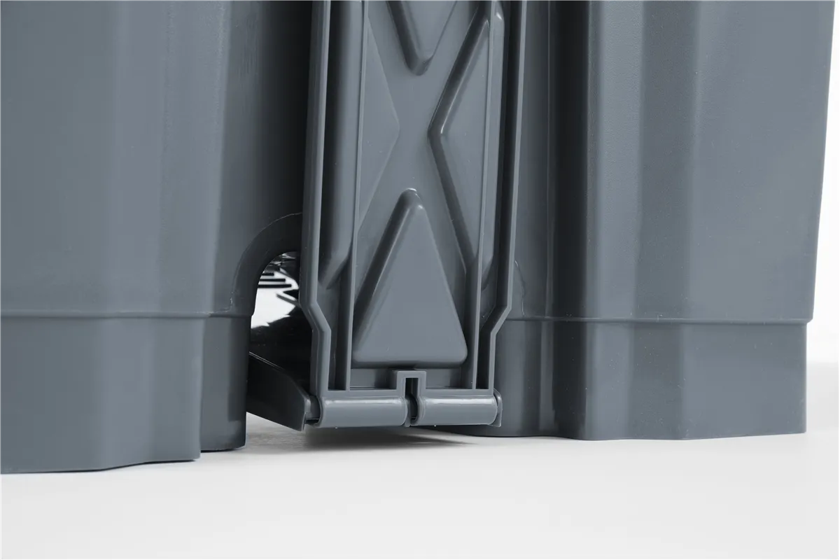 Pojemnik na odpady z pedałem, 68L, jasnoszary, 490x410x660mm AmerBox 691151