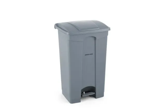 Pojemnik na odpady z pedałem, 68L, jasnoszary, 490x410x660mm AmerBox 691151