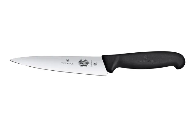 Nóż kuchenny z szerokim ostrzem, czarny, 284mm Victorinox 5.2003.15