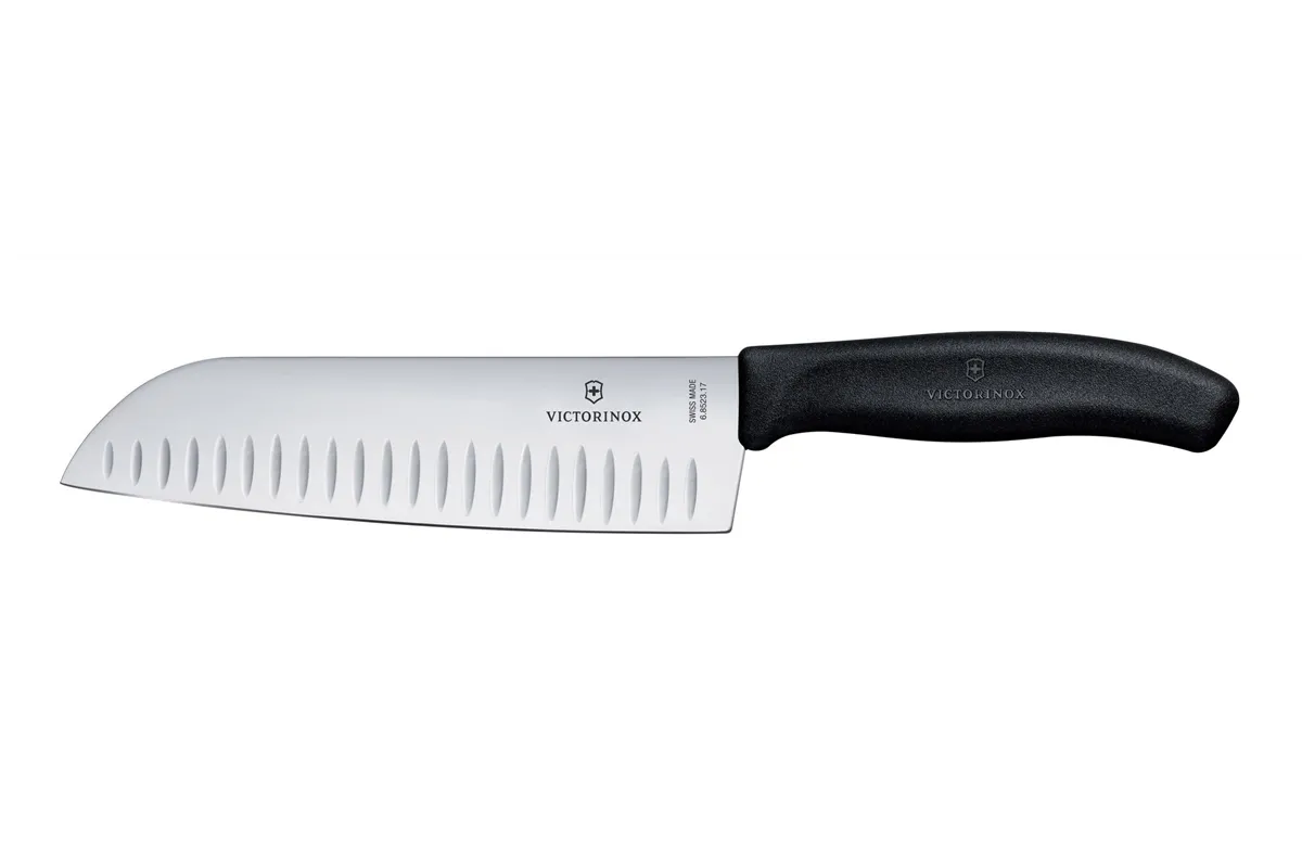 Nóż Santoku ze szlifem kulowym, czarny, 298mm Victorinox 6.8523.17B