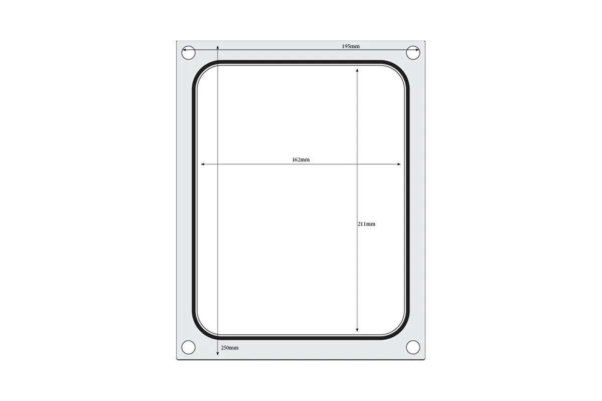 Matryca do zgrzewarki, pojemnik 227x178 mm Hendi 805572