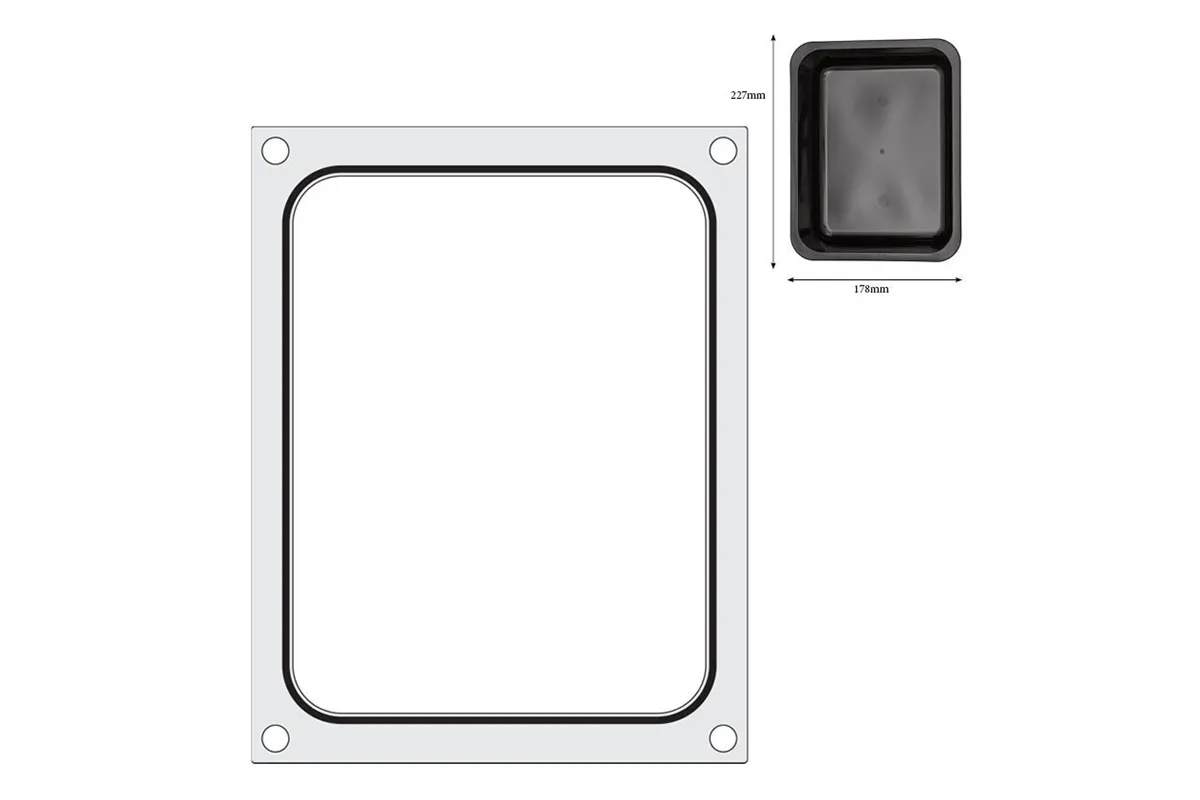 Matryca do zgrzewarki, pojemnik 227x178 mm Hendi 805572