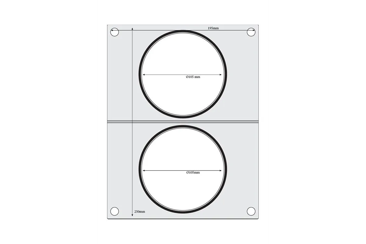 Matryca do zgrzewarki, 2x pojemnik do zupy ø115 mm Hendi 805633