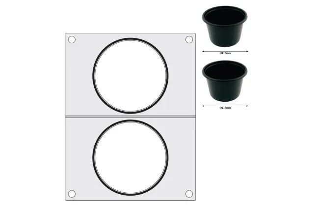 Matryca do zgrzewarki, 2x pojemnik do zupy ø115 mm Hendi 805633