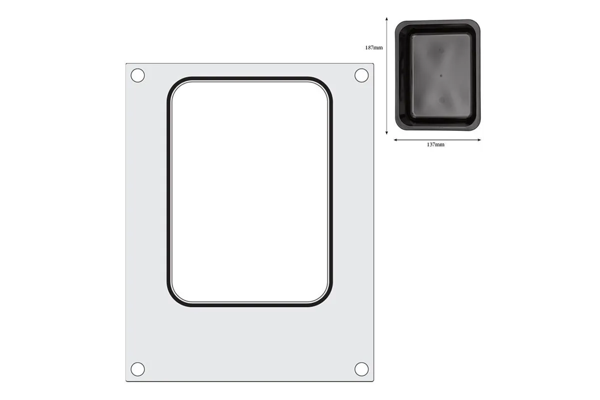 Matryca do zgrzewarki, pojemnik 187x137 mm Hendi 805664