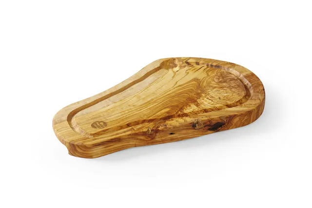 Deska do serwowania z drewna oliwnego z rowkiem, 300x210x18mm Hendi 505199