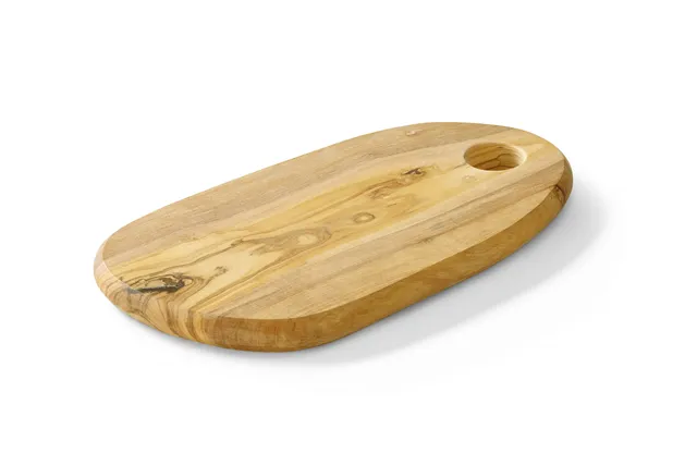 Deska do serwowania z drewna oliwnego z otworem, 250x165x18mm Hendi 505229